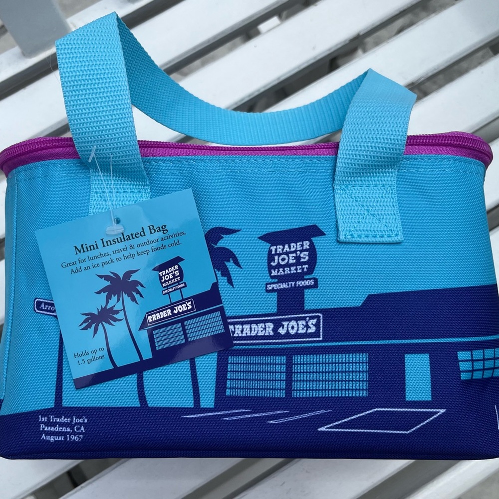 Trader Joe's Blue Mini Insulated Travel Bag